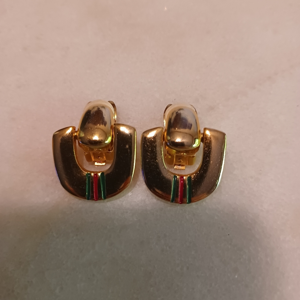 Authentic Gucci vintage clip on earrings